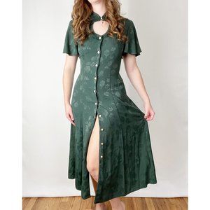 Vintage Victorian Cottagecore Gothic Corset Midi Maxi Dress Dark Fairycore Sexy